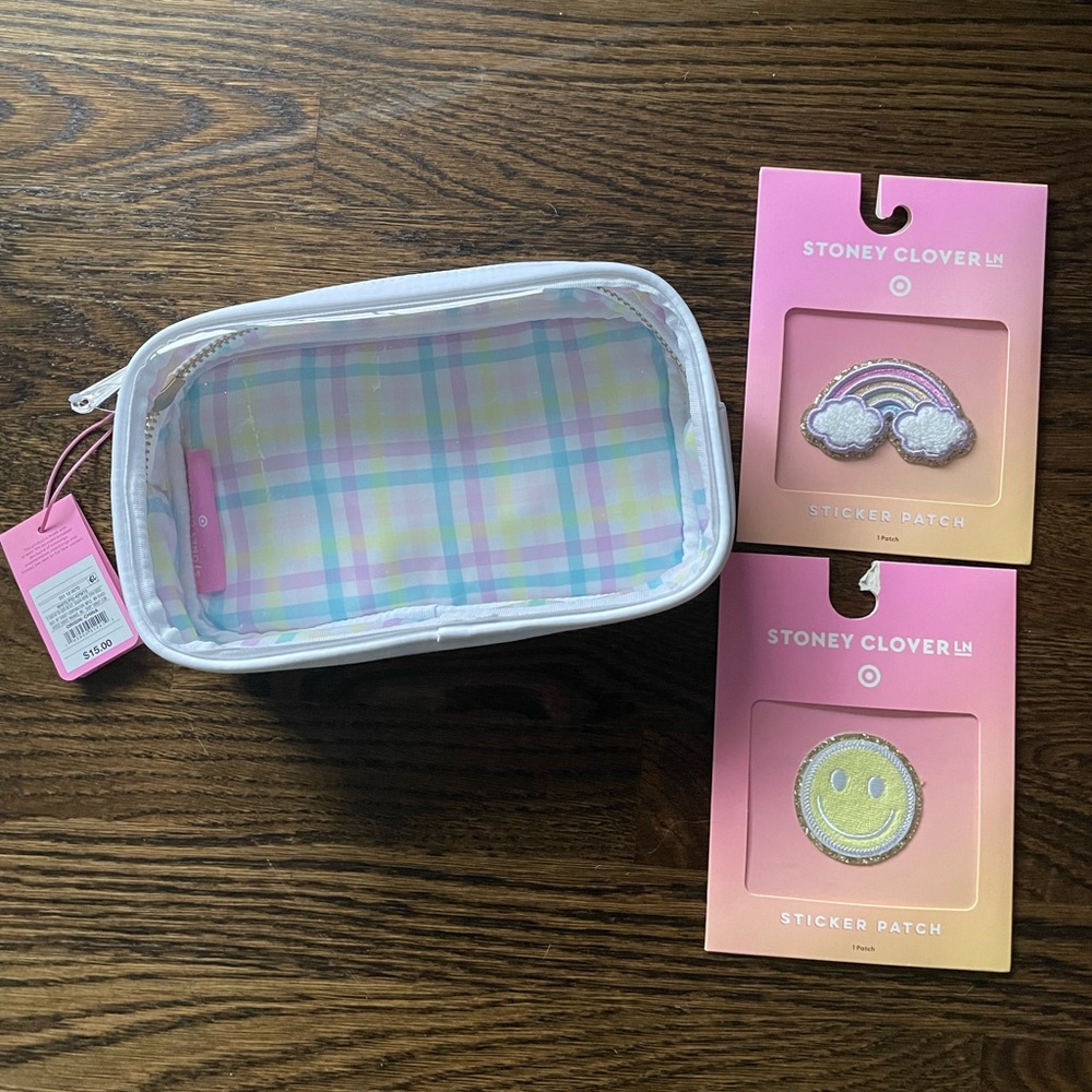 Stoney Clover Ln for Target makeup case and two patches NWT